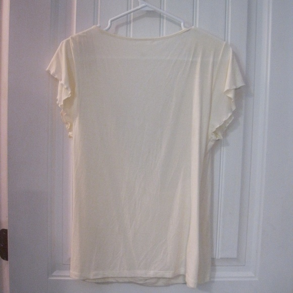 Ann Taylor LOFT Cream Top LG - Picture 6 of 6